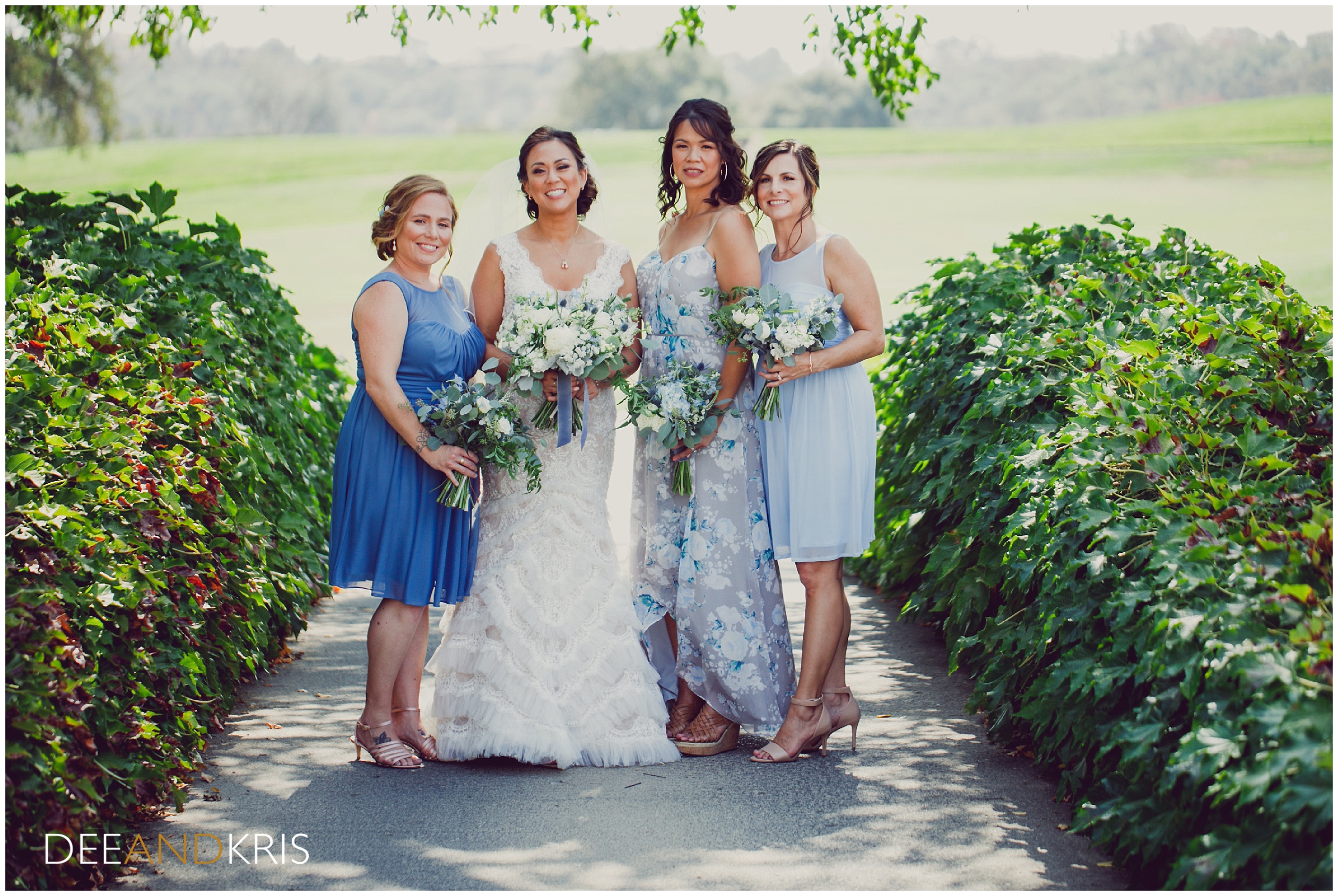 Sacramento wedding photographer photographs Bridal party at Catta Verdera