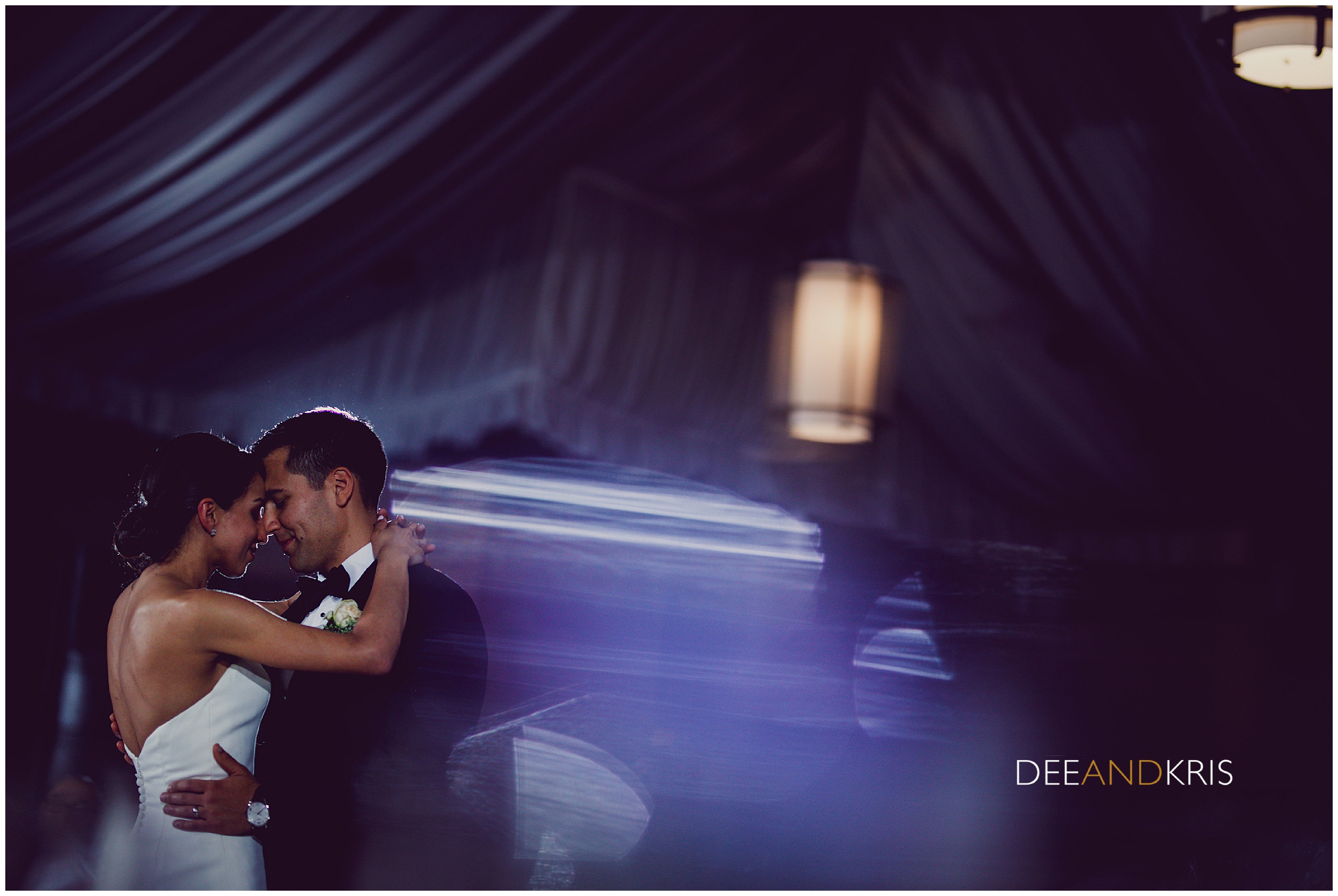 Bride and Groom First Dance at the Citizen Hotel Reception, Creative Photography lighting, Dee and Kris Photography