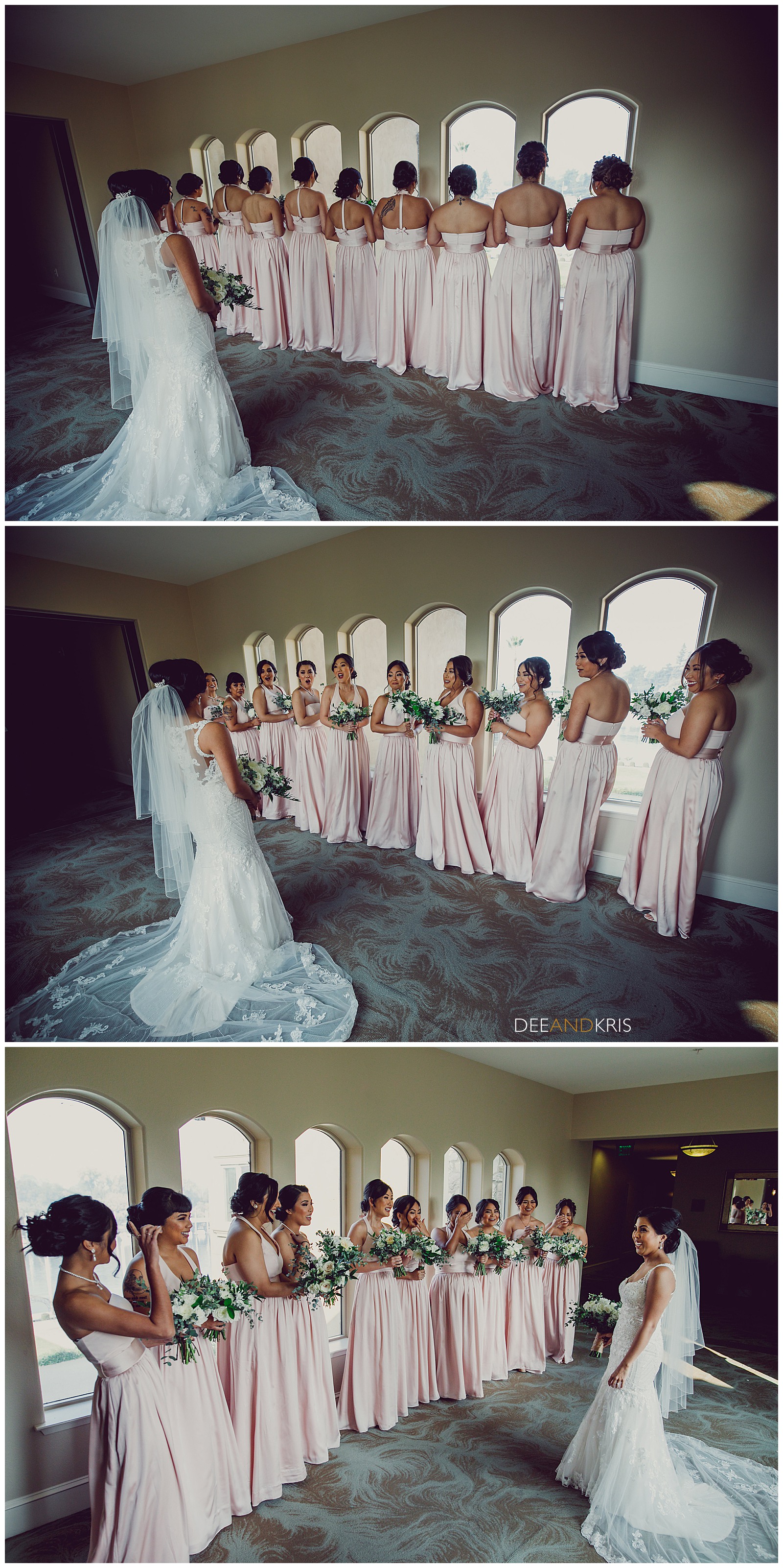 Bridesmaid first look at your wedding