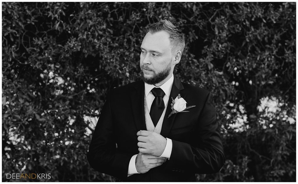 Sacramento Groom's suit, where to get a tuxedo, Wedding day attire for the groom, black and white tux
