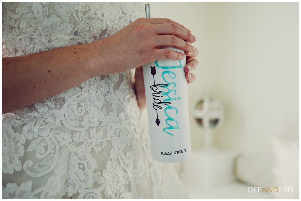 custom bride water bottle by iceshaker