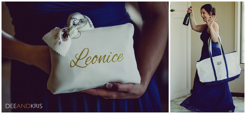 Custom makeup bag for bridesmaids and other bridesmaid gifts