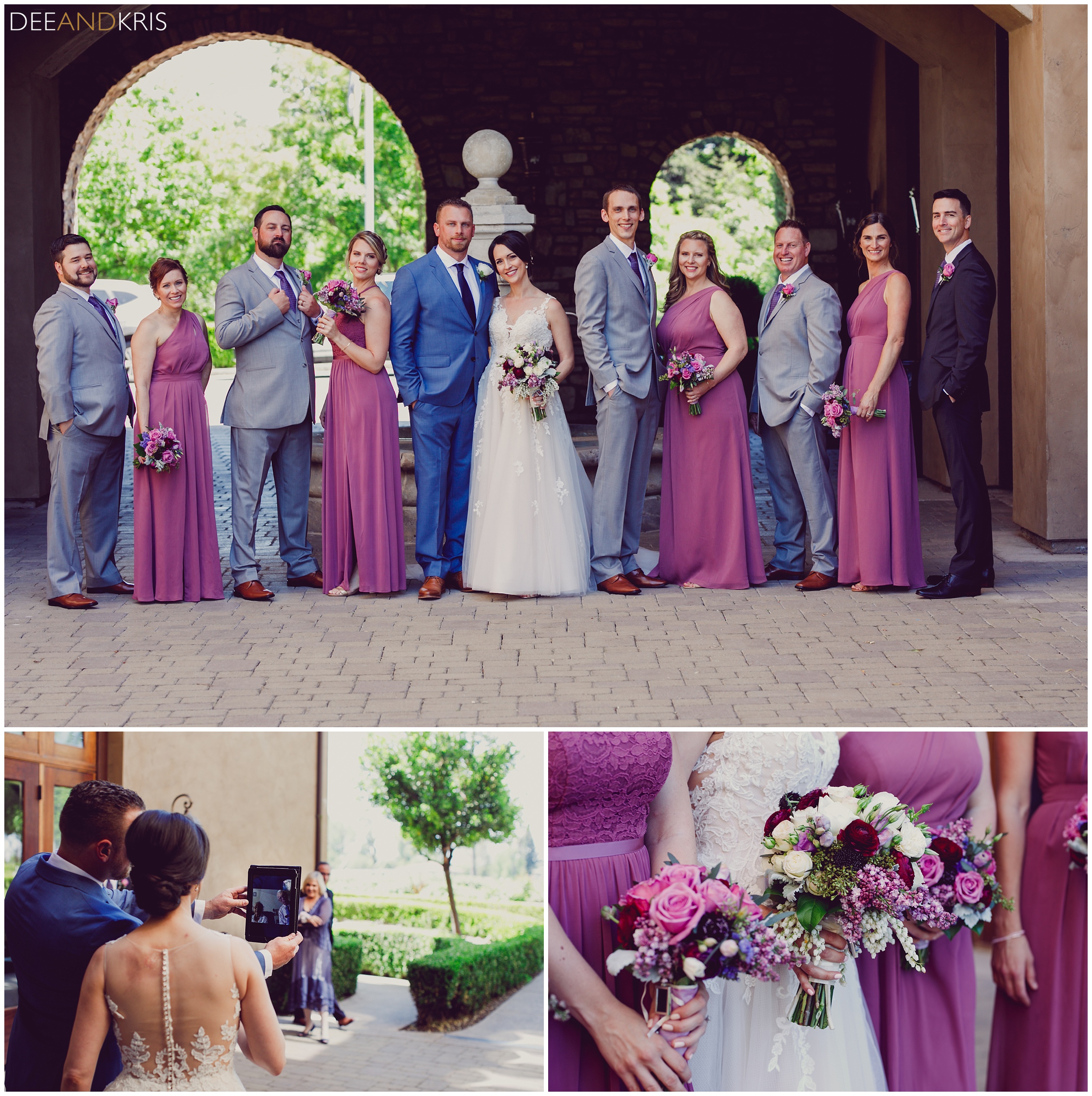 Design with Florae Bridal Party, Bridal Bouquet, Westin Sacramento Hotel, Sacramento Wedding photographers, Dee and Kris Photography, Bride and Bridemaids 