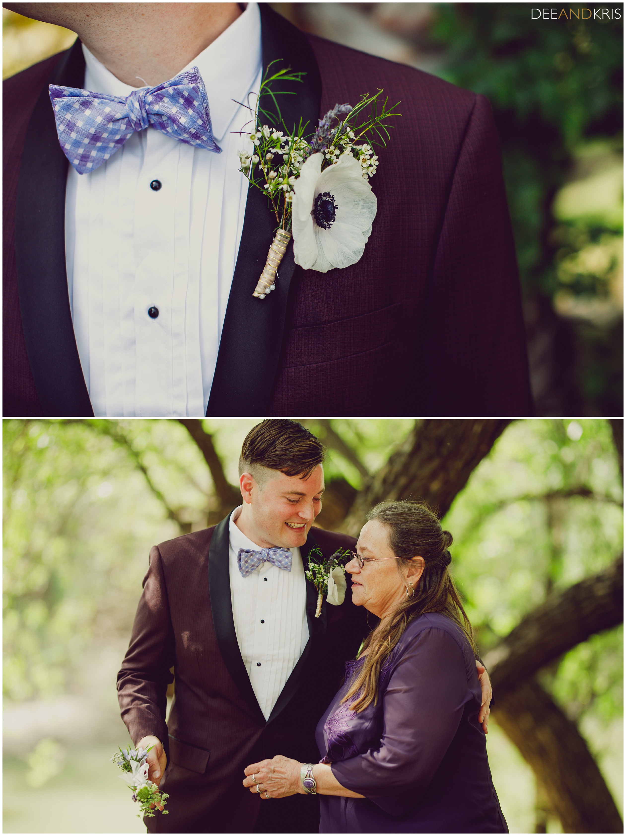 Groom first look with mom, winters wedding photography