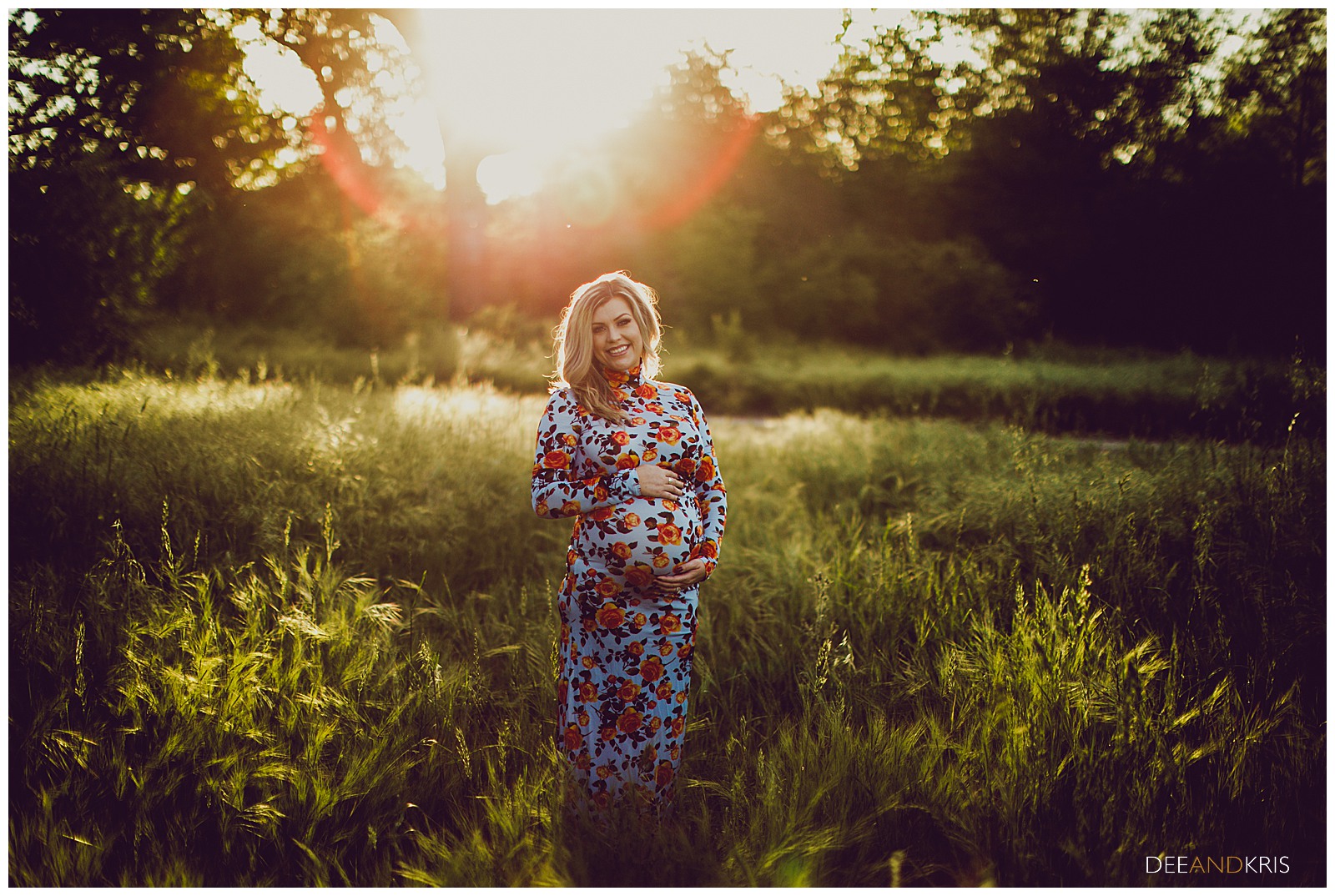 Music themed maternity pictures, Roseville Maternity photographer, floral maternity dress, Pregnancy pictures
