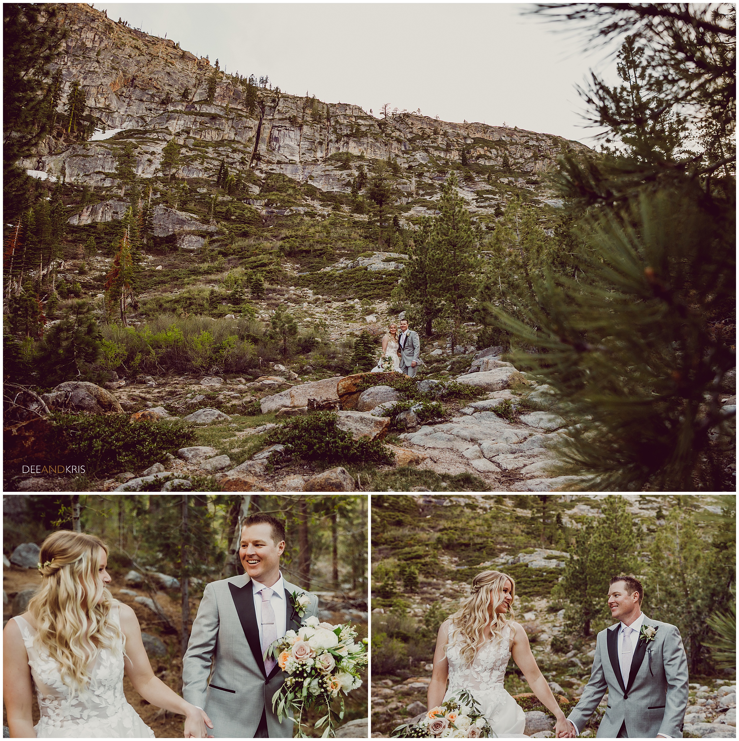 Elopement at Shirley Canyon, hiking trails in Lake Tahoe, Unique places to elope in Northern California, signing the marriage license 
