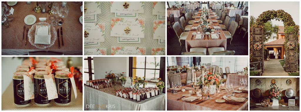 Wedding details by Minted with florals by Sacramento's best florist, Flourish by Shannon.