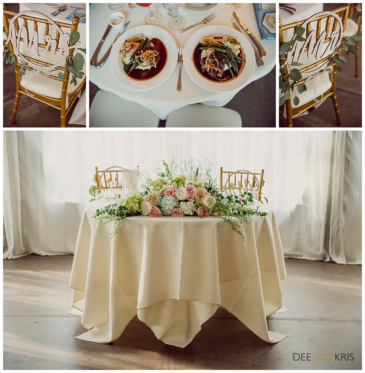 Details of Sweetheart Table and Meal
