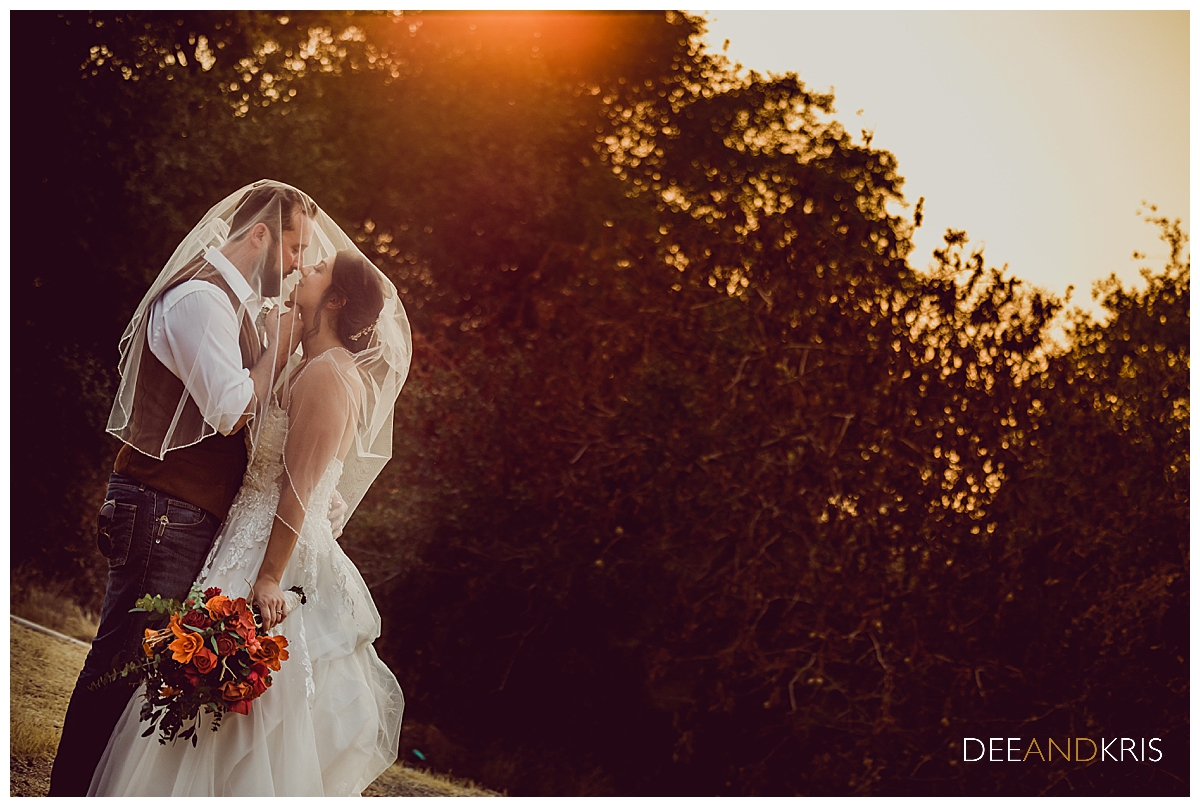 Bride and Groom Sunset Romance image